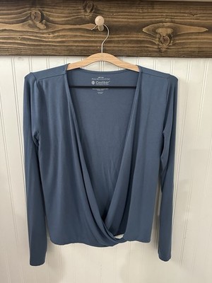 Coolibar Women's Vrae Everday Fashion Wrap Size S UPF 50 Blue EUC