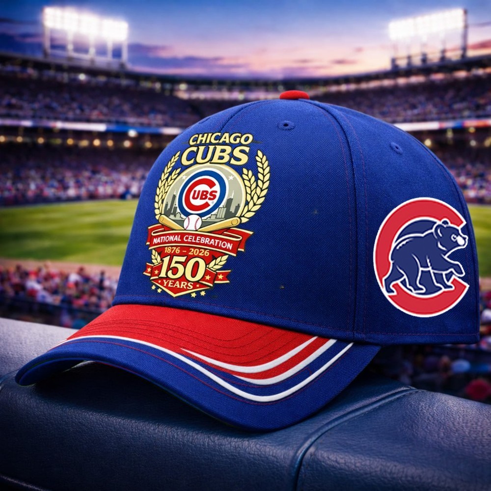 Chicago Cubs 150th Anniversary 1876-2026 Classic Cap - Print