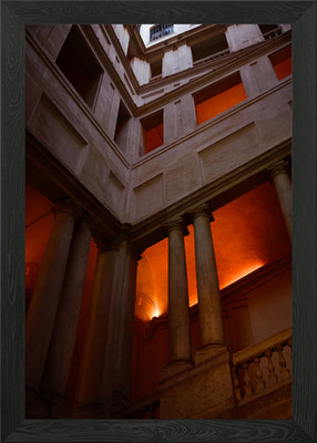 Antike römische Treppe gerahmt Wandbild Poster Leinwanddruck Bild