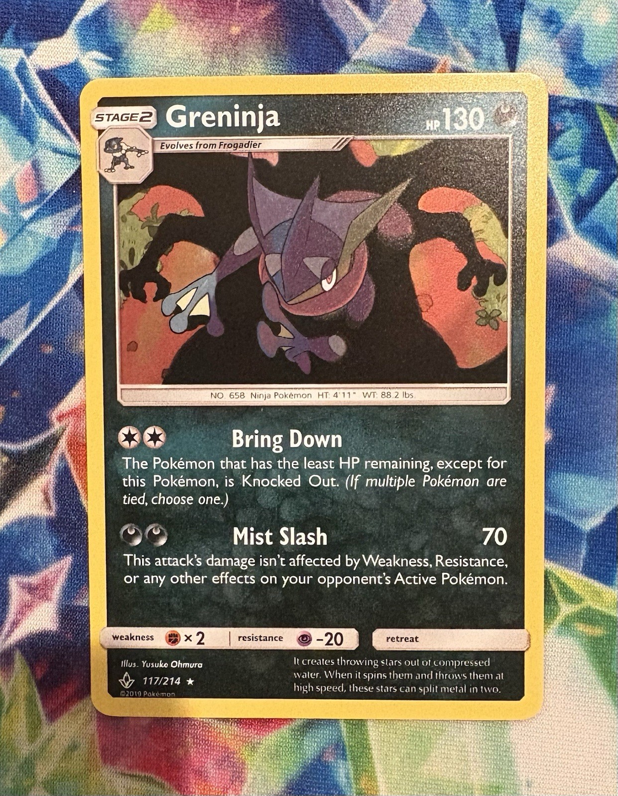 Pokemon TCG Greninja Holo Unbroken Bonds #117