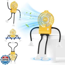 VARAI Freestyle Small Robot Fan, Fun Desk Fan with Suckers, Rechargeable Port