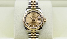 Rolex Datejust ll Stainless Steel & 18K Gold Champagne Diamond 116333 | B&P