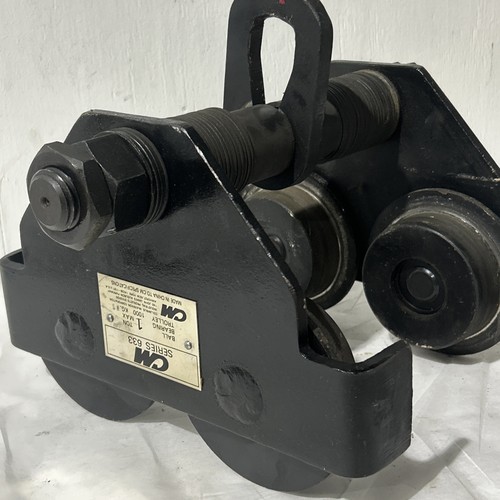 * CM Series 633 1 Ton Push /Pull Hoist Trolley 3" to 8" . Beam Trolley. Mint