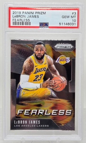 2019 Panini Prizm Fearless LeBRON JAMES CARD PSA 10 GEM MINT