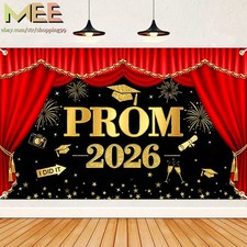 Prom 2026 Backdrop Banner Graduation Party Photography Background Decorations