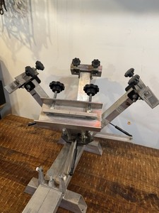 Riley Hopkins 4 Color 1 Station SILVER Screen Printing Press