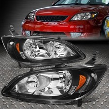 For 04-05 Honda Civic Sedan Coupe Black Housing Amber Corner Headlight Headlamp