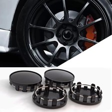 Car Wheel Center Caps Cover Kit Outer 54mm 2.12 Outer 54mm Inner 50mm Black
