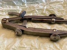 Vintage usa steel 10" P.S.& W. Co Pexto divider for machinist mechanic drafting