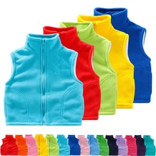 Waistcoats Sleeveless Jackets Vest for Boy Girl Polar Fleece Baby Kid Vest