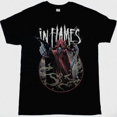 Vtg IN FLAMES Band TIME JESTER Cotton Black All Size T Shirt For Men CM810