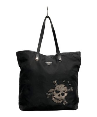 PRADA                    Skull Tote Bag black