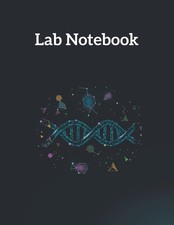 Lab Notebook Biology: Laboratory Notebook, 120 Pages, Black Cover, 8,5"x11", Qua