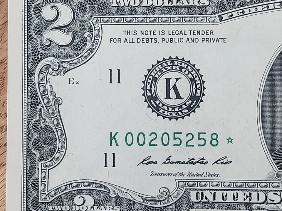 2009 $2 "STAR NOTE" DALLAS DISTRICT UNC/GEM K00205258* 512K RUN 3 OF 3 CONS SER - Image 3 of 4