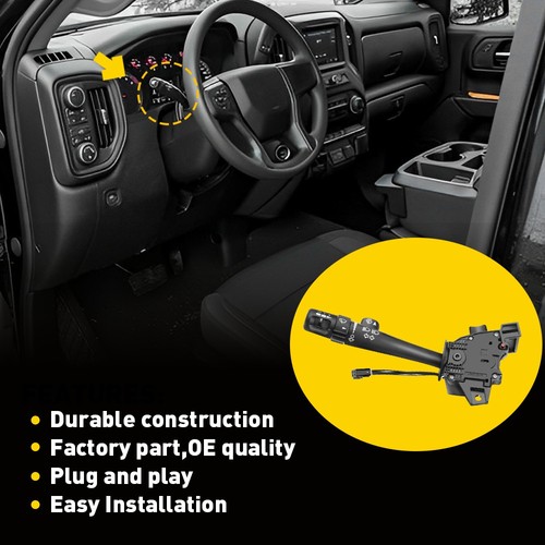 Cruise Control Windshield Wiper Arm Signal Turn Lever Switch GMC Fit Chevy Truck - Picture 7 of 10