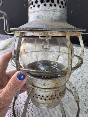 Dressel Arlington NJ Railroad Lantern Clear Glass Globe Train Lamp
