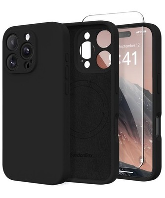 SuydanBox Magnetic for iPhone 16 Pro Case, Compatible with MagSafe, Black 