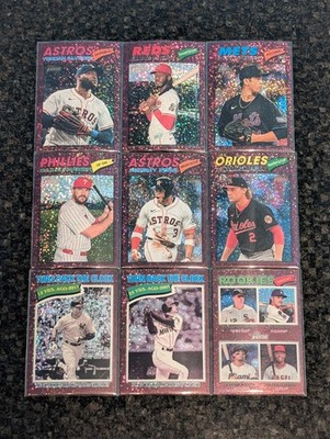 2026 Topps HERITAGE ~ CHROME MAROON SPARKLE ~ You Pick & Complete Your Set