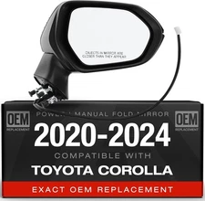Passenger Side Mirror Replacement - Compatible with 2020-2024 Toyota Corolla ...