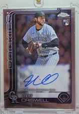 2025 Topps Chrome - Rookie Autographs Jeff Criswell #RA-JCR (AU, RC)