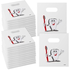 200 Pcs Dental Bags for Patients Bulk 9 x 8 Inches Plastic Dental Tooth Merchand