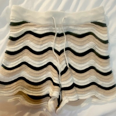 L*SPACE Women's High Rise Knit Drawstring Shorts M   Tags on, Never worn   $50
