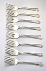 (8) Wallace CARMEL Sterling Silver Dessert Forks  5 3/4" - NO MONO 214g