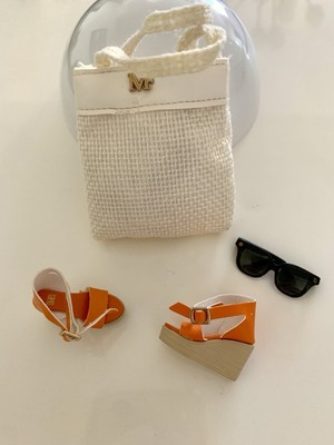 Barbie Schuhe, Wedges, Sandaletten  orange mit Zubehör  Zuru Mini Fashion