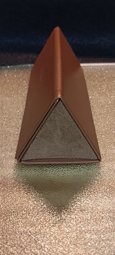 Trussardi Sunglass Brown Case Magnet Closure Leatherette Eyewear Triangular - Picture 2 of 7
