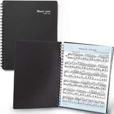 MECCALINE Sheet Music Folder 1 Pack, Black   40 Sleeves Display 80 Black