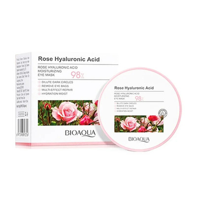 60 Stück Rose Hyaluronsäure Augenmasken für Augenringe & Schwellungen Linderung
