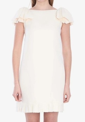 Valentino Ivory Crepe Couture Ruffle Hem Dress - Size IT 42/US 6 New with  Tags | eBay