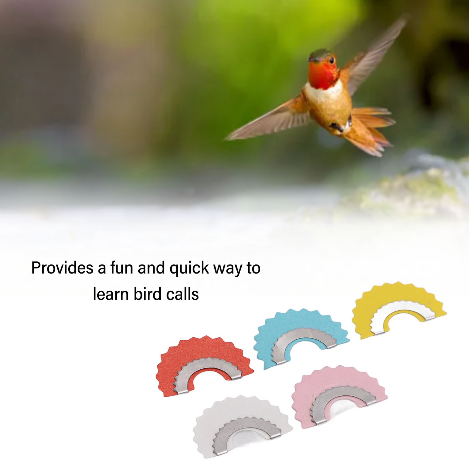 Bird Whistle 5 Colors Bird Caller Tongue Whistle Funny Tweeting Noisemaker Toys