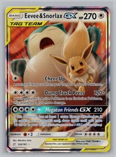 Eevee & Snorlax GX 120/181 Holo GX Rare Team Up Pokemon LP on eBay