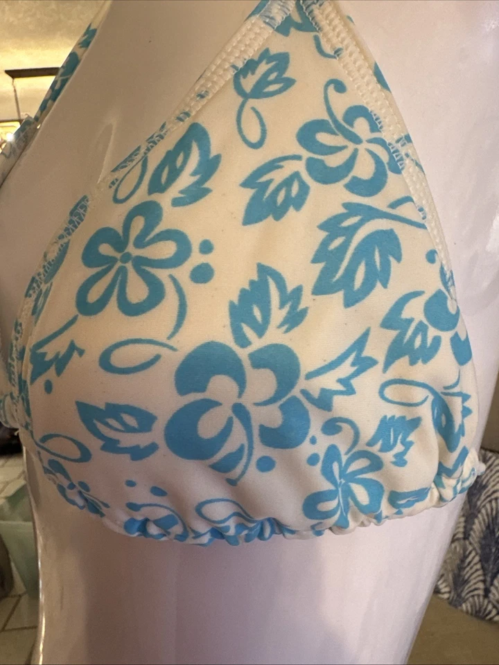 Top de bikini vintage años 90 Y2K playa surf boho caprichoso gótico grunge mediano Foto 3 de 4