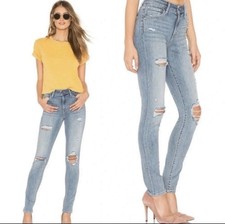 Levi s 721 High Rise Skinny Distressed Jeans Women Size 27 Blue