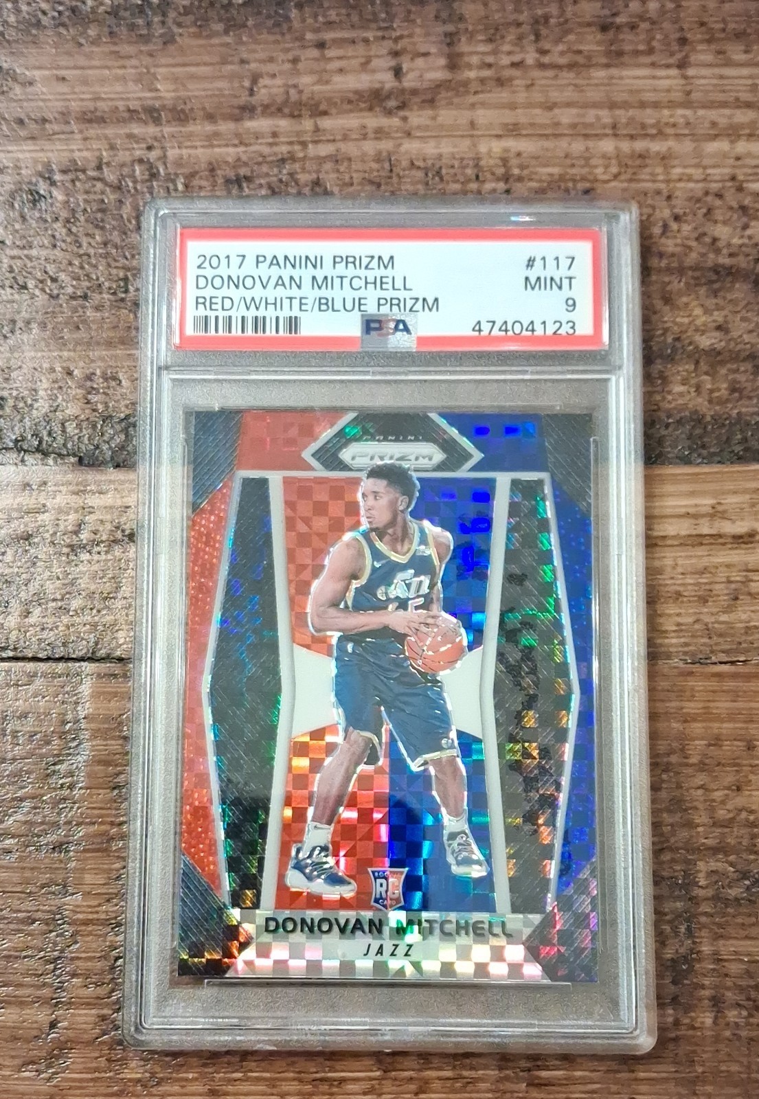 🔥 2017-18 Panini Prizm - Donovan Mitchell #117 Red White & Blue Prizm (RC) 🔥