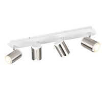 Deckenlampe Deckenleuchte Wohnzimmerlampe Metall Nickel Matt Verstellbar L 60 Cm
