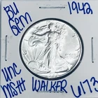 1942 BU UNCIRCULATED WALKING LIBERTY SILVER HALF DOLLAR AUTHENTIC U.S. MINT 6173