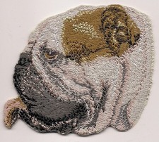 2 3/4"x3 3/8" Bulldog Dog Breed Iron On Embroidery Patch