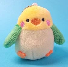 Petit Colon Parakeet Plush Bird Stuffed Animal Kotori 2" Keychain Japan Doll