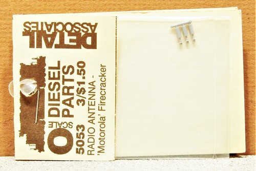 O SCALE DETAIL ASSOCIATES RADIO ANTENNA MOTOROLA FIRECRACKER DETAIL SET 
