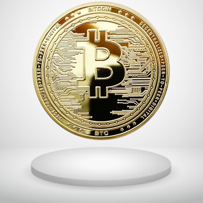 Bitcoin BTC (18k Gold Plated 2022 Edition) Physical Crypto Coin