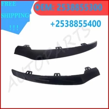 Pair Bumper Face Bar Trims Molding Step Pads Set of 2 Front Driver & Passenger