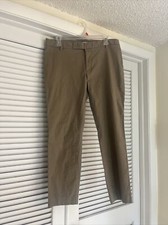 Gap Women's Casual Slim Ankle Khaki Tan Pants Stretch Cotton - Size 12 Regular