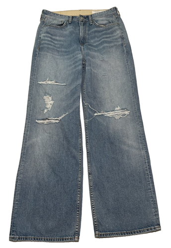 Rag & Bone Logan Mid-Rise Wide Leg Distressed Jeans Blue Wash Women’s Size 29
