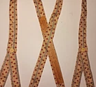 Civil War SALE SALE Braces LIGHT TAN RED DIAMONDS Hand sewn UNION CONFEDERATE