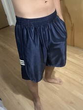 Mens Adidas Silky Dazzle Basketball Shorts Navy Great Condition