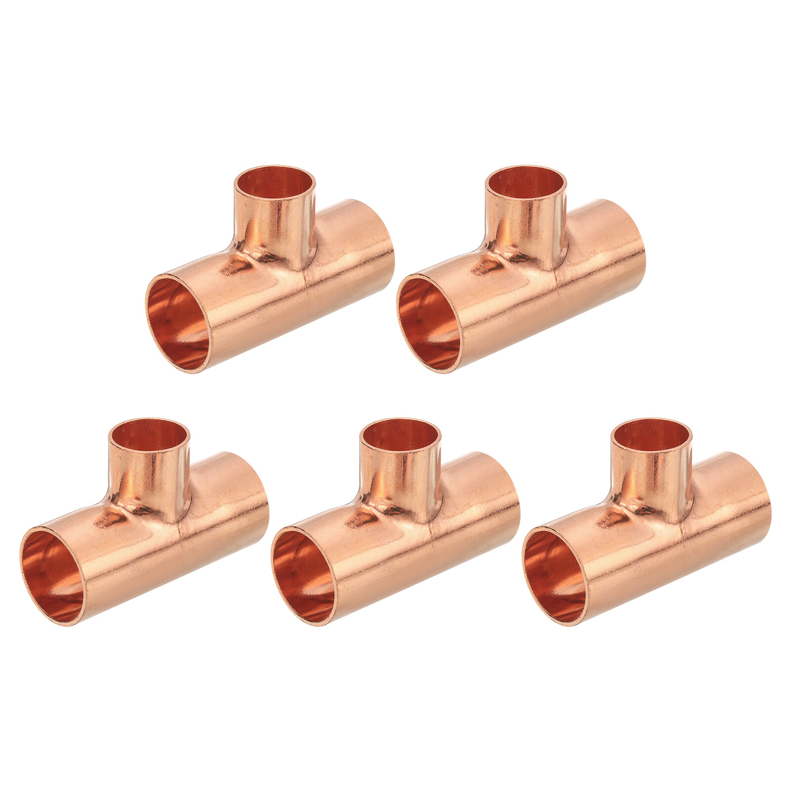 1 '' x 3/4 '' x 1 '' Copper Tee Pressure Pipe Fitting Connector 5pcs