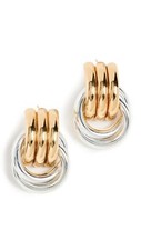 Women's Double Knot Earrings Gold/Silver